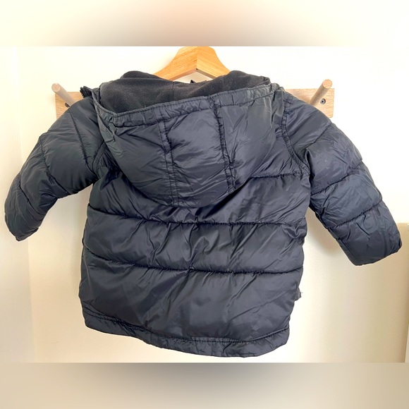Old Navy Kids Black Puffer Winter Hoodie Jacket Size 2T - Picture 2 of 5